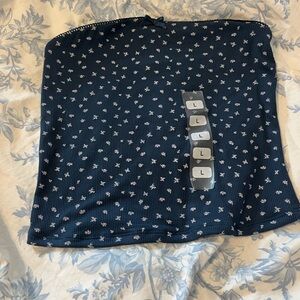 Navy Floral Women's Tank Top